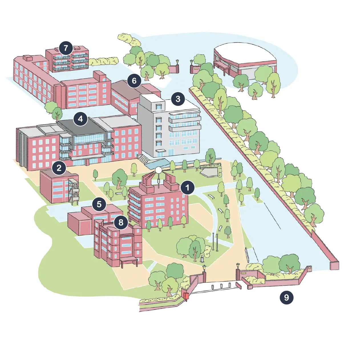 湊川短期大学キャンパスマップ