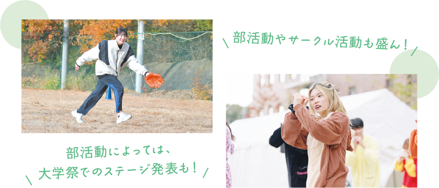 部活やサークル活動の様子