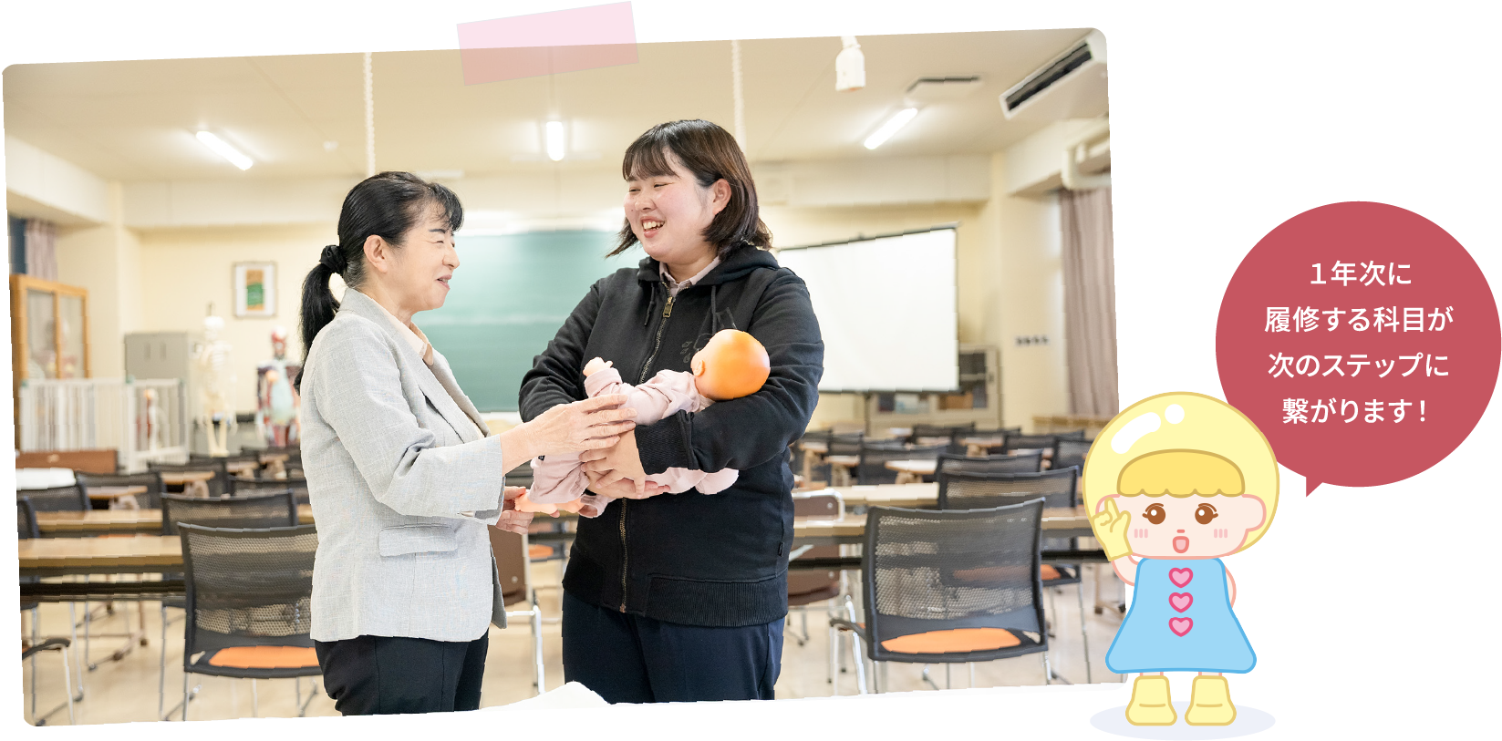 １年次に履修する科目が次のステップに繋がります！